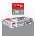 Prestige Svachh Glass Top GTSV-02 - L.P Gas Table With Liftable Burnerset, 2 Burners Gas Stove