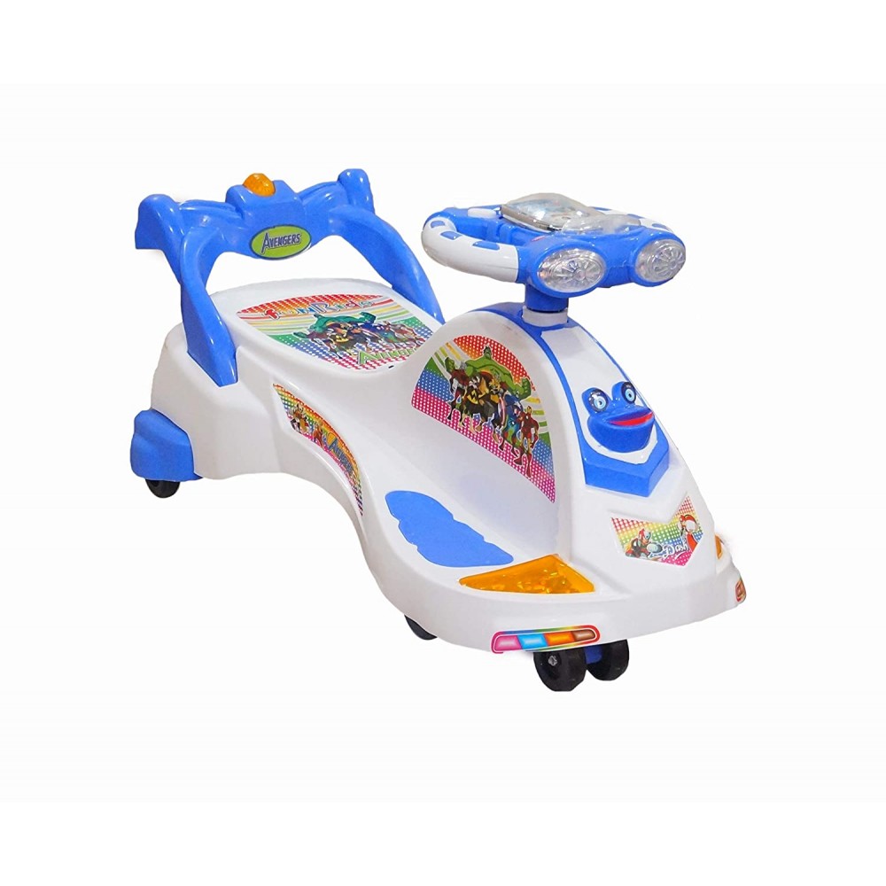 Twist and Swing Magic Car for Kids with Lights and Musical Rhymes- avenger dx (blue)