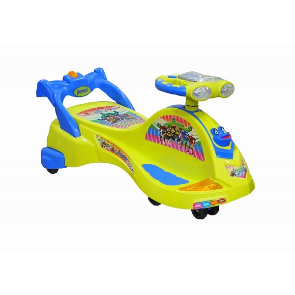 Twist and Swing Magic Car for Kids with Lights and Musical Rhymes- avenger dx (green)