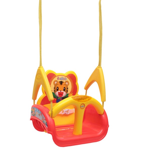 Swing for Kids with Music - 3-in-1 Wave Adjustable Baby Swing Toy for Indoor and Outdoor - for Boys and Girls (red)