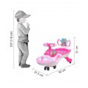 Twist and Swing Magic Car for Kids with double music and lights- galaxy dx (pink)