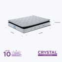 Peps Pocketed Crystal Spring Mattress Double 75x48x8 (Beige Color)