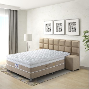 Peps Pocketed Vivah Inner Spring Mattress Double 75x48x12 (White)