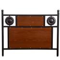 Double Cot 4 x 6 1/4 Ft  (48" x 75") Rosewood Luxury Wooden Cot with Steel Frame