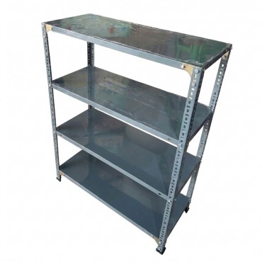 Steel Rack Grey 4 Shelf 15 x 36 x 60 Inch Slotted Angle Rack