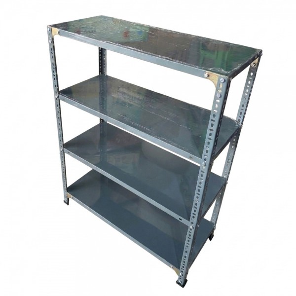 Steel Rack Grey 4 Shelf 15 x 36 x 60 Inch Slotted Angle Rack